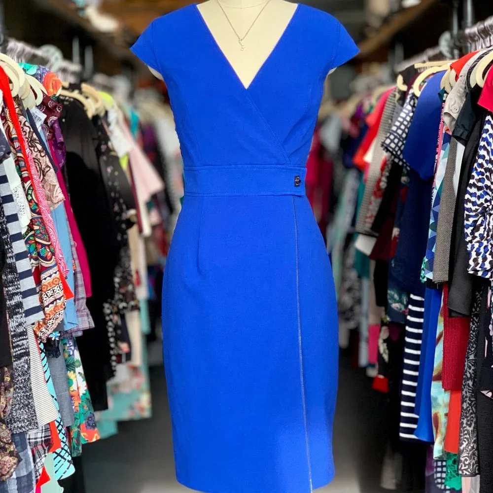 Calvin Klein Royal/Sapphire Blue Sheath Dress - Picture 2 of 2